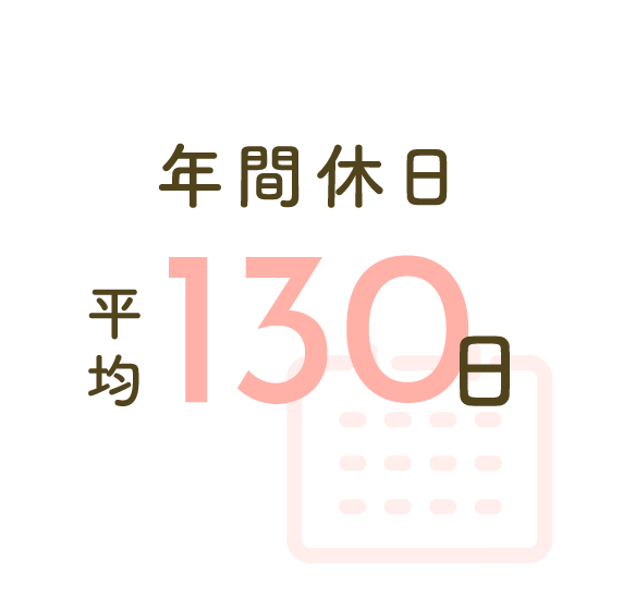 年間休日平均130日